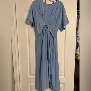 Blue wrap SHEIN dress